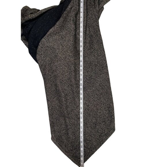 Womens M/L Gold Black Metallic Witchy Cozy Knit Open Front Cardigan Sweater VTG - Picture 11 of 13